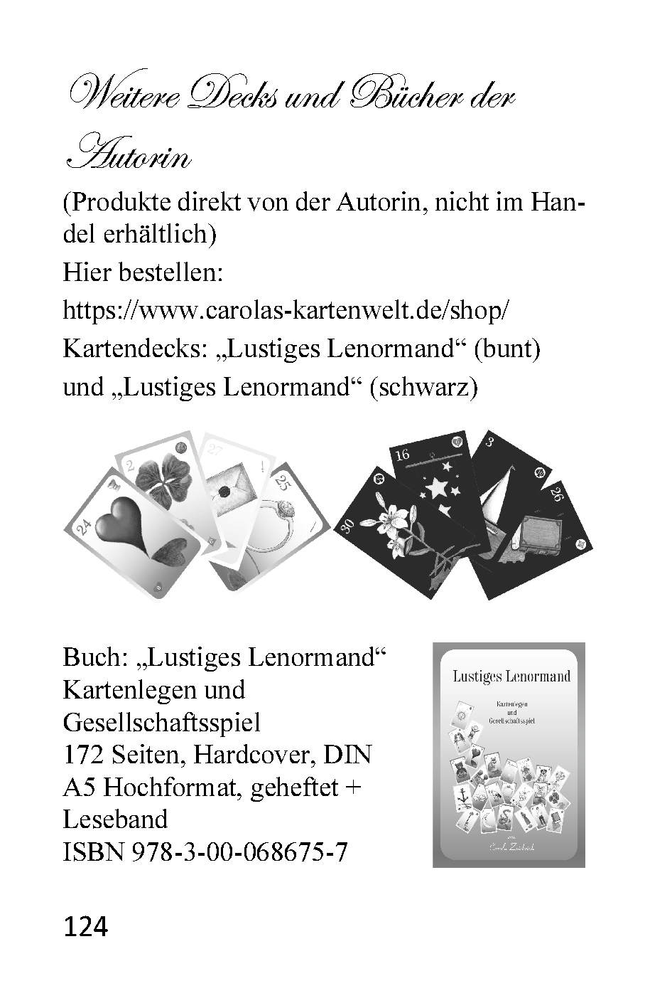 Weitere Decks und Bücher der Autorin